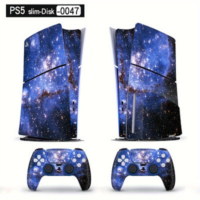 BP Electronics Full Body Protective Cover Skin Decal for PS5 – Slim Disk Console & Controller Art Decor