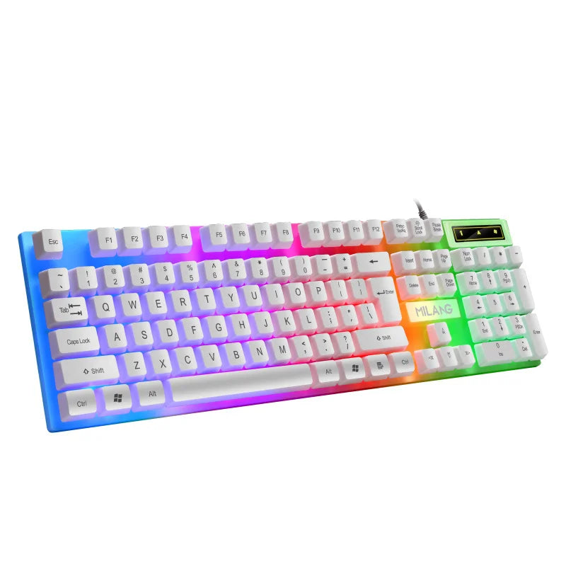 BP Electronics 104-Key Backlit Mechanical Gaming Keyboard | Wired Waterproof Luminous Keyboard for PC, Laptop & Office