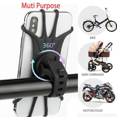 BP Electronics Bike Phone Holder – Universal Bicycle & Motorcycle 360° Rotating Phone Mount