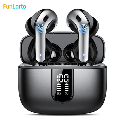 BP ELECTRONICS Wireless Earphones – Bluetooth 5.3 Quad-Mic Noise Reduction ENC, 50H Playtime Wireless Earbuds Bluetooth Headphones