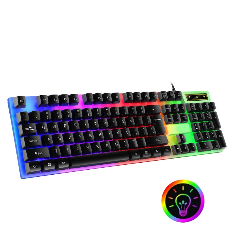 BP Electronics 104-Key Backlit Mechanical Gaming Keyboard | Wired Waterproof Luminous Keyboard for PC, Laptop & Office