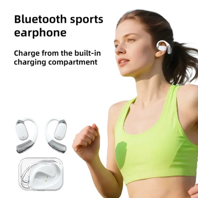 BP Electronics Open Ear Bluetooth 5.4 Wireless Earbuds – Ear Hooks, Stereo Sound, Clear Calls for Running and Sports