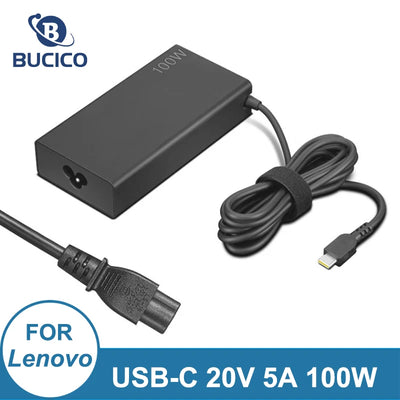 BP Electronics 100W USB Type-C Laptop Charger | 20V 5A PD Power Adapter for Lenovo ThinkBook, ThinkPad, Yoga & Pro Series