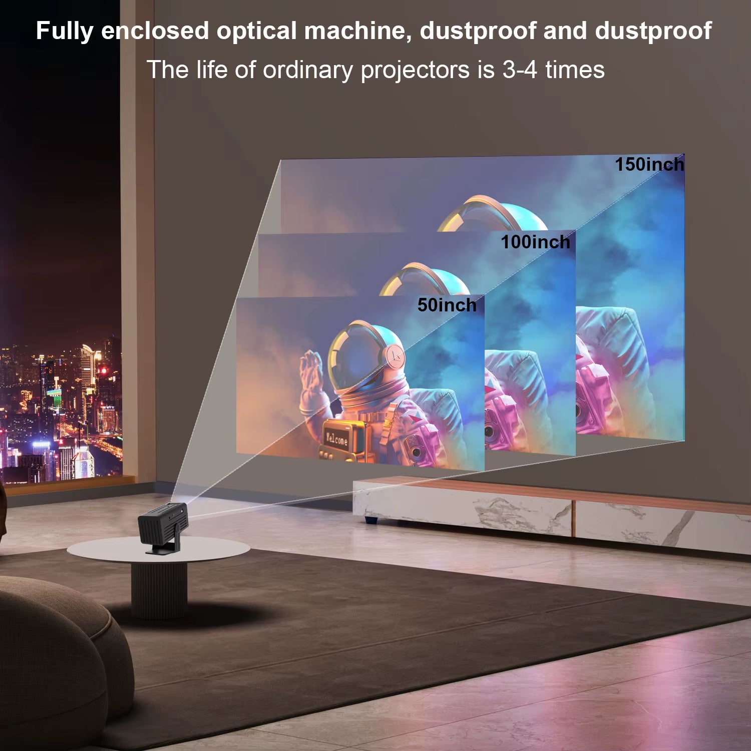 N6 Android Projector Wifi BT 250Ansi Cinema Home Keystone HDMI Proyector 1080P 4K Projector